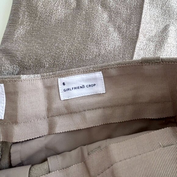 Gap Women Shiny Beige Trousers - Size 6 - New With Tags - Picture 5 of 8
